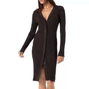 Joie $328 Lasaine Button-Up Long Sleeve Sweater Dress NWT